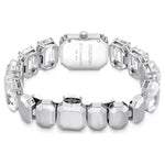 Swarovski Octagon cut bracelet 5729182 analog damklocka med vit urtavla och armband i rostfritt stål