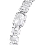 Swarovski Octagon cut bracelet 5729182 analog damklocka med vit urtavla och armband i rostfritt stål