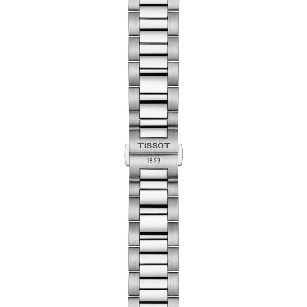 Tissot PR 100 T150.417.11.011.00 analog herrklocka med vit urtavla och armband i rostfritt stål