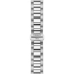 Tissot PR 100 T150.417.11.011.00 analog herrklocka med vit urtavla och armband i rostfritt stål