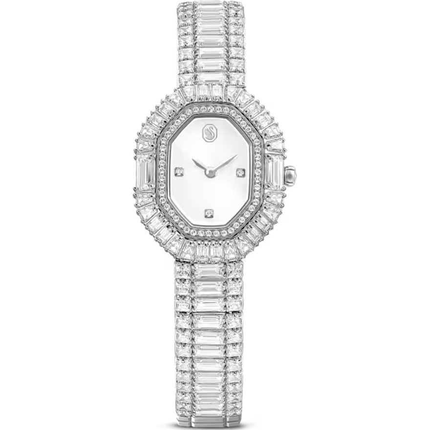 Swarovski Matrix octagon 5724516 analog damklocka med silver urtavla och armband i rostfritt stål
