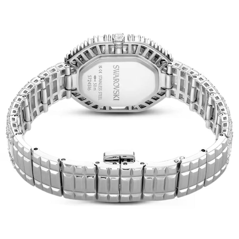Swarovski Matrix octagon 5724516 analog damklocka med silver urtavla och armband i rostfritt stål