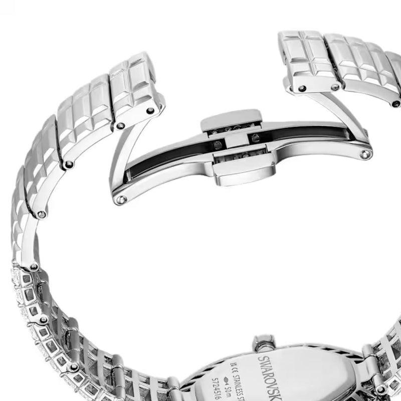 Swarovski Matrix octagon 5724516 analog damklocka med silver urtavla och armband i rostfritt stål