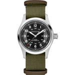 Hamilton Khaki Field Auto 38mm Call of Duty H70475930 analog herrklocka med svart urtavla och armband i textil