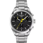 Tissot PR 100 Tour de France T150.417.11.051.00 analog herrklocka med svart urtavla och armband i rostfritt stål