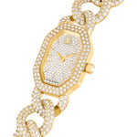 Swarovski Dextera chain 5668854 analog damklocka med guld urtavla och armband i rostfritt stål