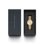 Daniel Wellington Petite Unitone DW00100474 analog damklocka med guld urtavla och armband i rostfritt stål