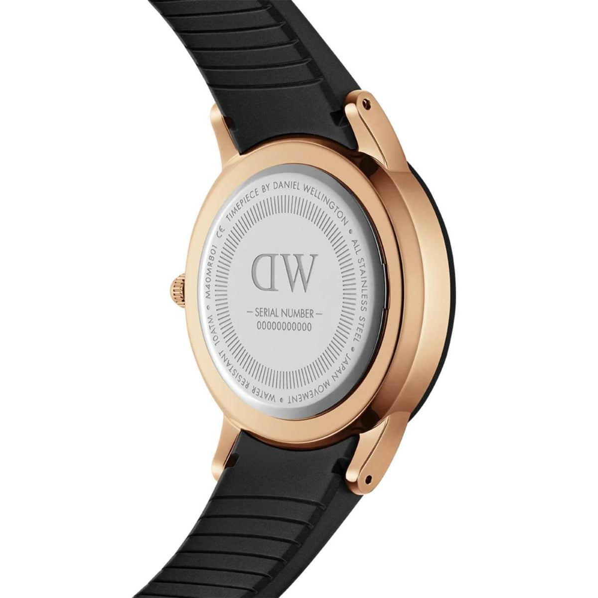 Daniel Wellington Iconic Motion DW00100611 analog herrklocka med svart urtavla och armband i silikon