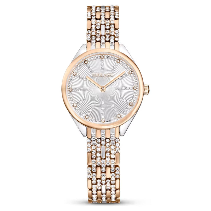 Swarovski Attract watch Damklocka 5649987 analog damklocka med vit urtavla och armband i rostfritt stål