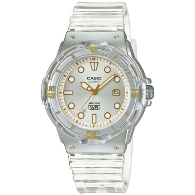 Casio Timeless LRW-200HS-7EVEF analog damklocka med grå urtavla och armband i resin