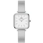 Daniel Wellington Quadro Studio DW00100521 analog damklocka med vit urtavla och armband i rostfritt stål