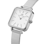 Daniel Wellington Quadro Studio DW00100521 analog damklocka med vit urtavla och armband i rostfritt stål