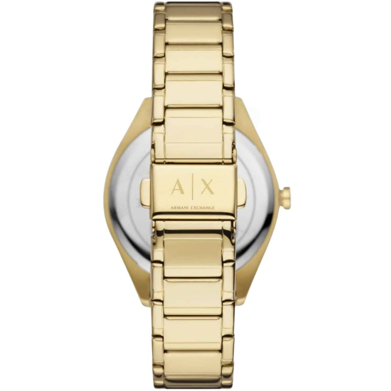 Armani Exchange Lady Giacomo AX5657 analog damklocka med silver urtavla och armband i rostfritt stål