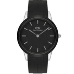 Daniel Wellington Iconic Motion DW00100612 analog herrklocka med svart urtavla och armband i silikon