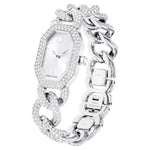 Swarovski Dextera chain 5668899 analog damklocka med silver urtavla och armband i rostfritt stål