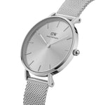 Daniel Wellington Petite Unitone DW00100464 analog damklocka med silver urtavla och armband i rostfritt stål