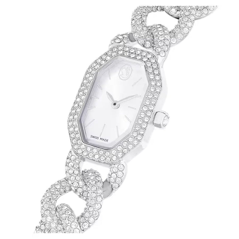 Swarovski Dextera chain 5668899 analog damklocka med silver urtavla och armband i rostfritt stål