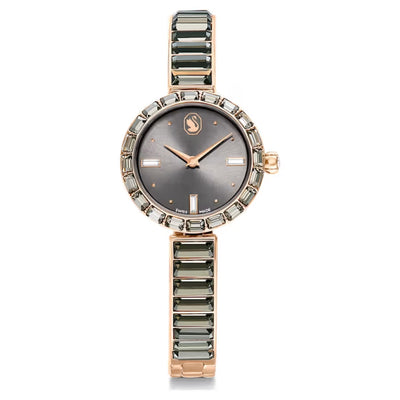 Swarovski Matrix bangle 5679887 analog damklocka med grå urtavla och armband i rostfritt stål