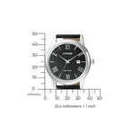 Citizen Eco-Drive AW1231-07E analog herrklocka med svart urtavla och armband i läder