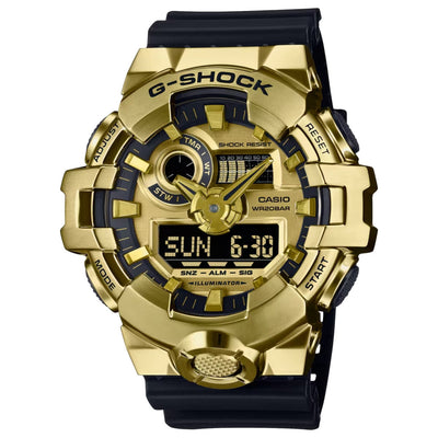 Casio G-Shock G-Steel GM-700G-9AER ana-digi herrklocka med svart urtavla och armband i resin