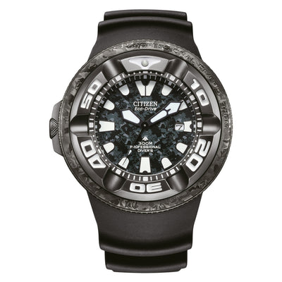 Citizen Promaster Godzilla Limited Edition BJ8056-01E analog herrklocka med grå urtavla och armband i silikon