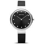 Bering Classic 12034-102 analog damklocka med svart urtavla och armband i rostfritt stål