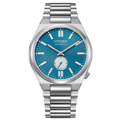 Citizen Tsuyosa Automatic NK5010-51L analog herrklocka med blå urtavla och armband i rostfritt stål