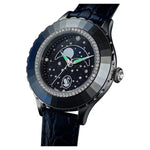 Swarovski Octea moon 5677494 analog damklocka med blå urtavla och armband i skinn
