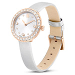Swarovski Matrix tennis 5710105 analog damklocka med grå urtavla och armband i skinn
