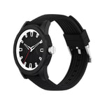 Armani Exchange Outerbanks AX2520 analog herrklocka med svart urtavla och armband i gummi