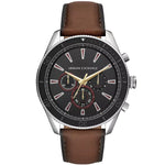 Armani Exchange Chronograph AX1822 analog herrklocka med svart urtavla och armband i läder