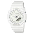 Casio G-shock GMA-P2100-7AER analog damklocka med vit urtavla och armband i resin
