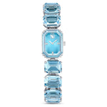Swarovski Octagon cut bracelet 5729722 analog damklocka med blå urtavla och armband i rostfritt stål