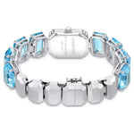 Swarovski Octagon cut bracelet 5729722 analog damklocka med blå urtavla och armband i rostfritt stål