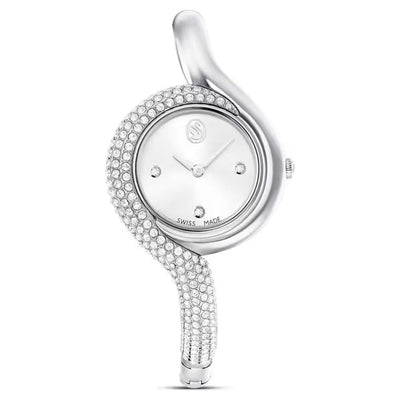 Swarovski Dextera asymmetric 5700996 analog damklocka med silver urtavla och armband i rostfritt stål