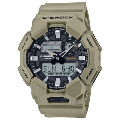 Casio G-Shock GA-010-5AER ana-digi herrklocka med svart urtavla och armband i resin