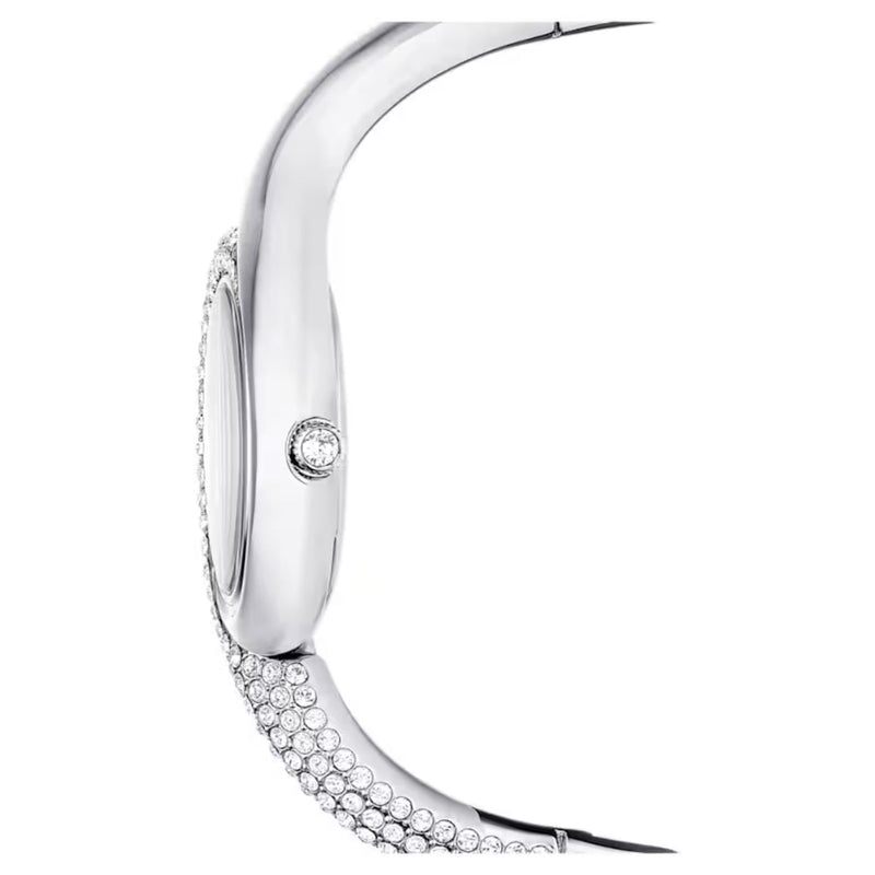 Swarovski Dextera asymmetric 5700996 analog damklocka med silver urtavla och armband i rostfritt stål