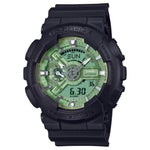 Casio G-Shock GA-110CD-1A3ER analog herrklocka med grön urtavla och armband i resin