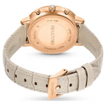 Swarovski Matrix tennis chrono 5702849 analog damklocka med silver urtavla och armband i skinn