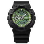 Casio G-Shock GA-110CD-1A3ER analog herrklocka med grön urtavla och armband i resin