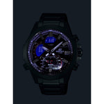 Casio Edifice ECB-30D-2AEF analog herrklocka med blå urtavla och armband i rostfritt stål