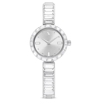 Swarovski Matrix Bangle 5677487 analog damklocka med silver urtavla och armband i rostfritt stål