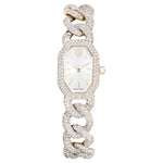 Swarovski Dextera chain 5711710 analog damklocka med vit urtavla och armband i rostfritt stål