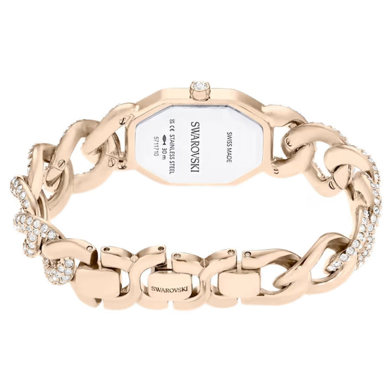 Swarovski Dextera chain 5711710 analog damklocka med vit urtavla och armband i rostfritt stål
