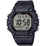 Casio Timeless AE-1600H-1AVEF digital herrklocka med svart urtavla och armband i resin