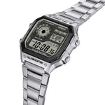 Casio Timeless AE-1200WHD-1AVEF digital herrklocka med svart urtavla och armband i rostfritt stål