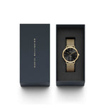 Daniel Wellington Classic Multi-Eye Evergold Onyx analog herrklocka med svart urtavla och armband i rostfritt stål