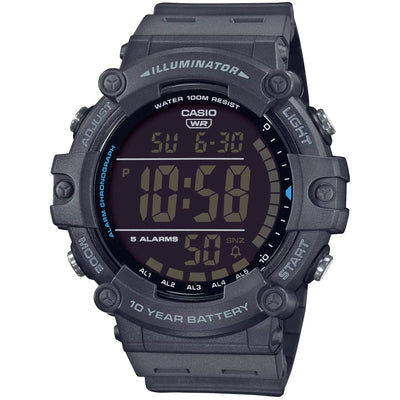 Casio Collection AE-1500WH-8BVEF digital herrklocka med svart urtavla och armband i resin