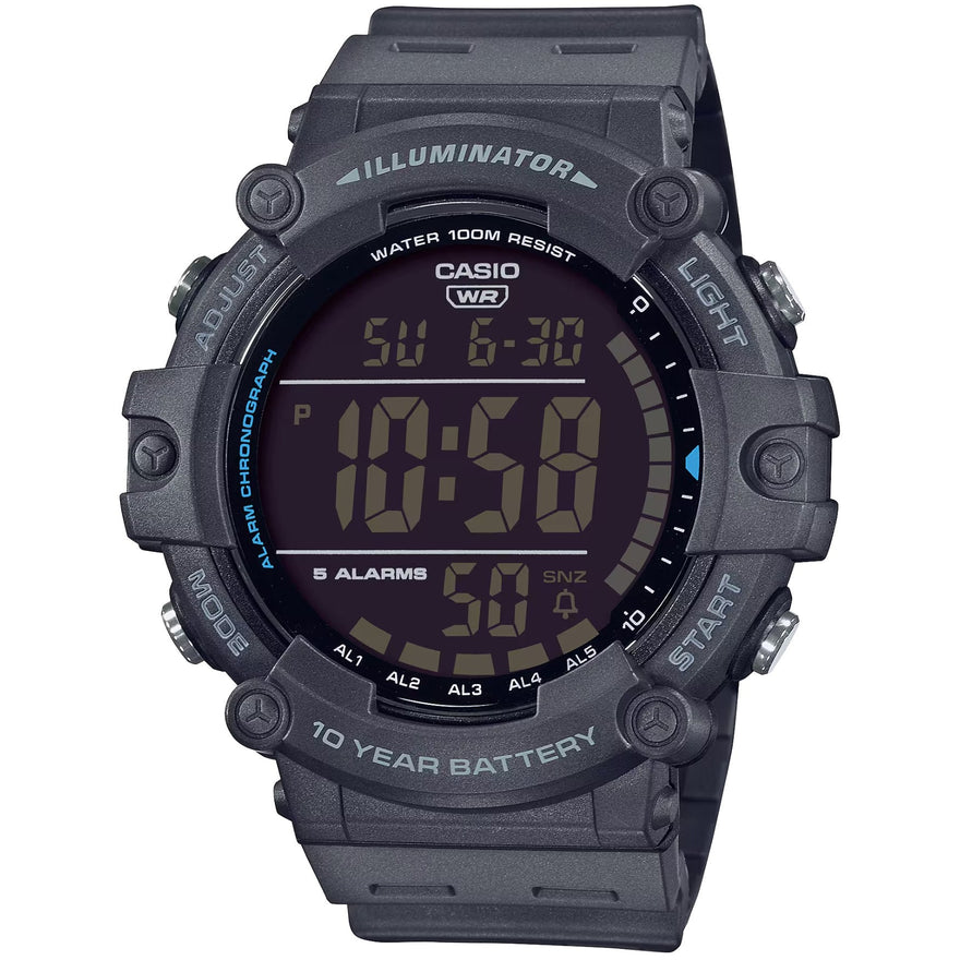 Casio Collection AE-1500WH-8BVEF digital herrklocka med svart urtavla och armband i resin