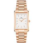 Daniel Wellington Bound 3-Link Rose Gold DW00100699 analog damklocka med vit urtavla och armband i rostfritt stål